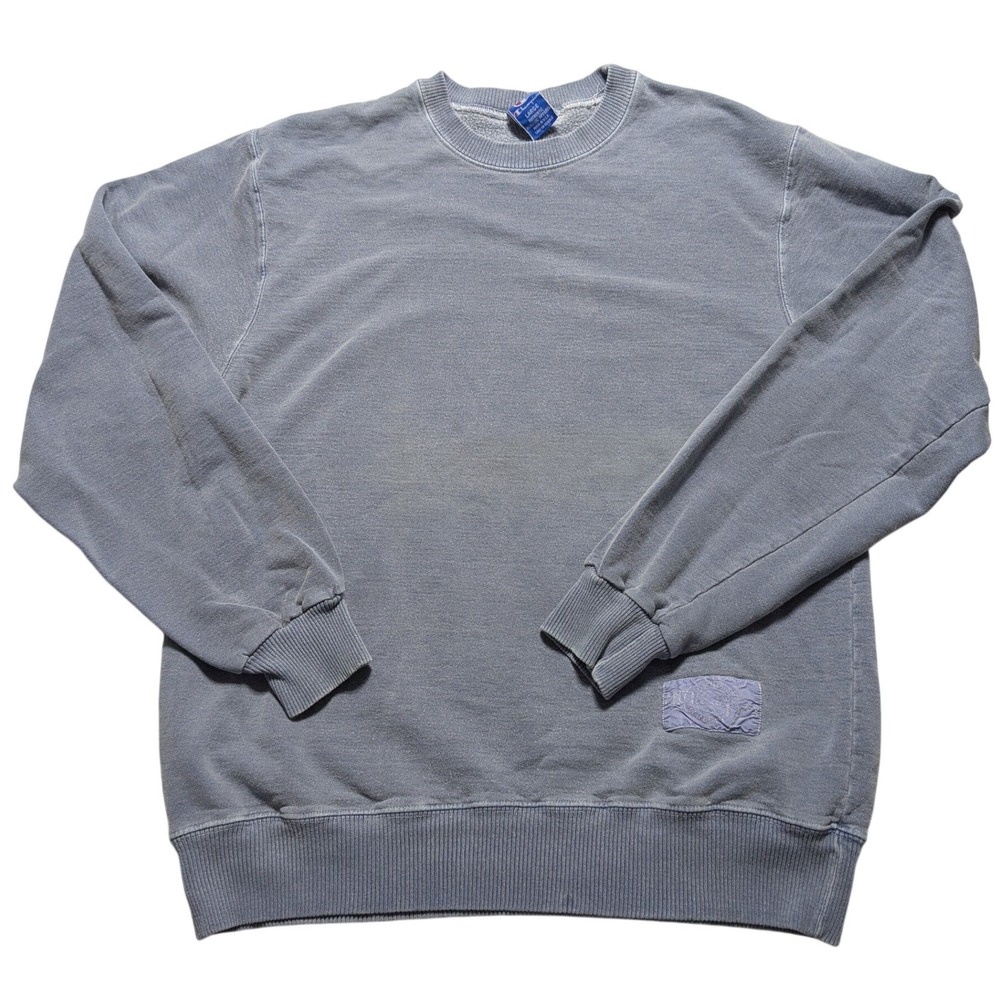 VTG Champion Made in USA Faded Blue Cotton Crewneck Sweatshirt Mens Large